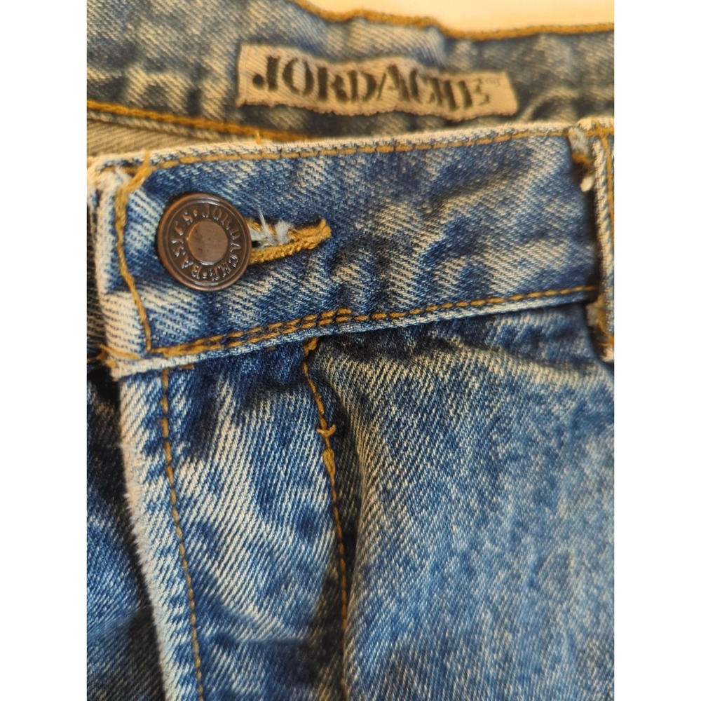Vintage JORDACHE Jeans Men 42x36 Cotton  Straight Wide Leg Hong Kong 1980 Cool